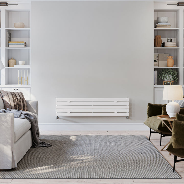 Typhoon Axis - White Horizontal Radiator H340mm x W1400mm Single Panel