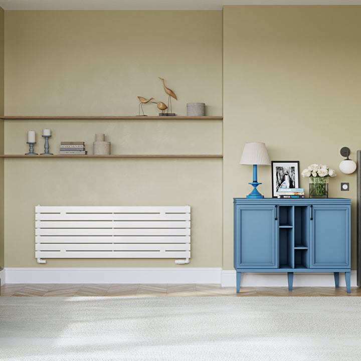 Typhoon Axis - White Horizontal Radiator H476mm x W1400mm Single Panel