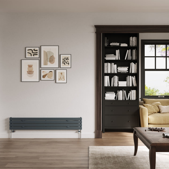 Typhoon Axis - Anthracite Horizontal Radiator H272mm x W1600mm Single Panel