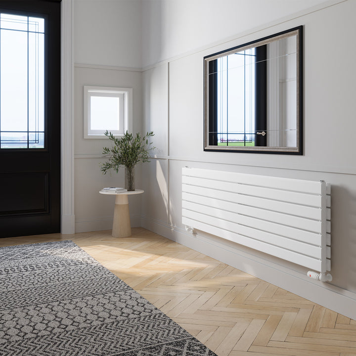 Typhoon Axis - White Horizontal Radiator H476mm x W1600mm Double Panel