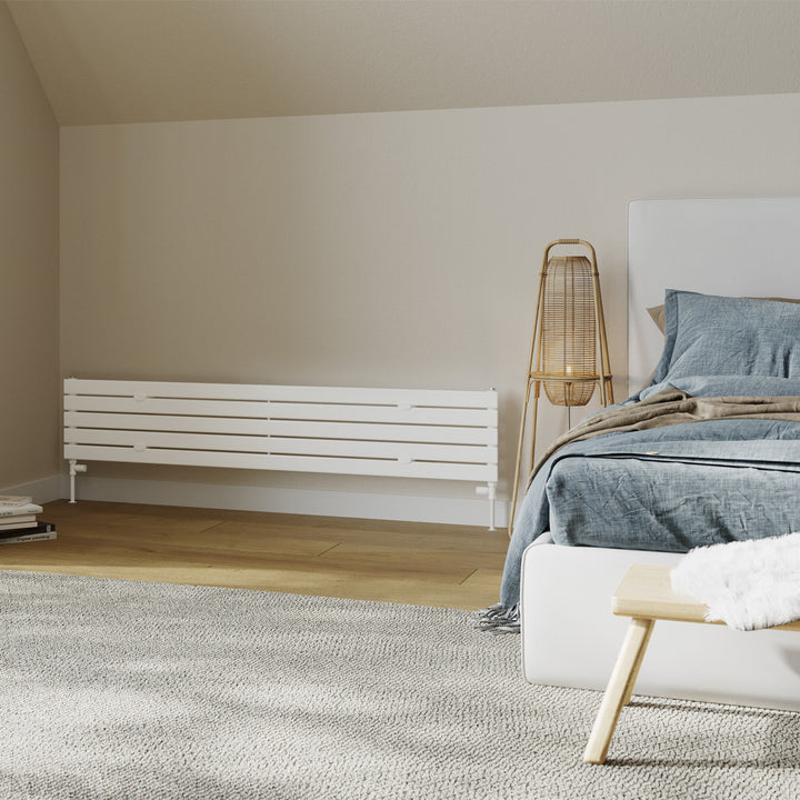 Typhoon Axis - White Horizontal Radiator H340mm x W1800mm Single Panel