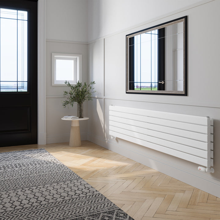 Typhoon Axis - White Horizontal Radiator H408mm x W1800mm Double Panel