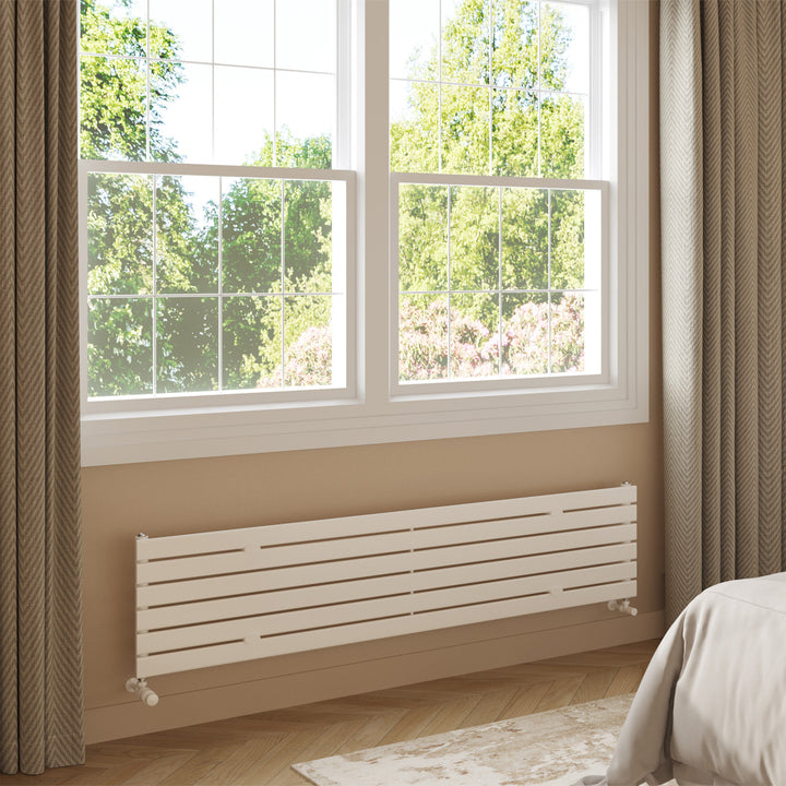 Typhoon Axis - White Horizontal Radiator H408mm x W1800mm Single Panel