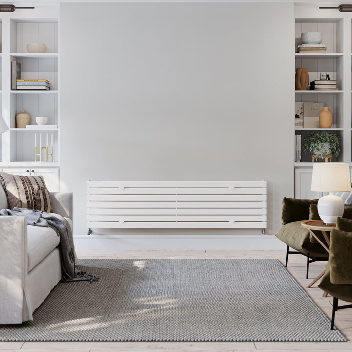 Typhoon Axis - White Horizontal Radiator H476mm x W1800mm Single Panel