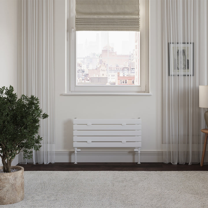 Typhoon Axis - White Horizontal Radiator H340mm x W800mm Single Panel