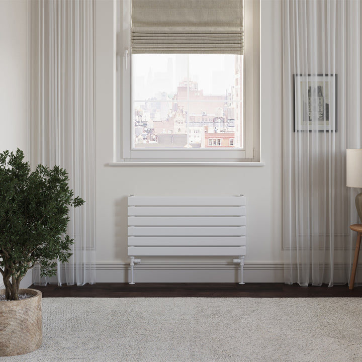 Typhoon Axis - White Horizontal Radiator H408mm x W800mm Double Panel