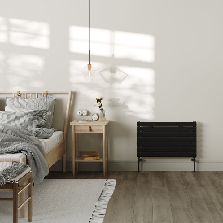 Typhoon Axis - Black Horizontal Radiator H476mm x W800mm Single Panel