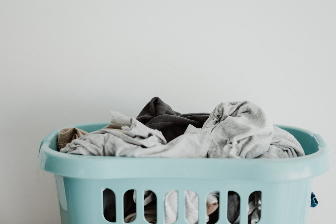 A close-up image of a laundry basket