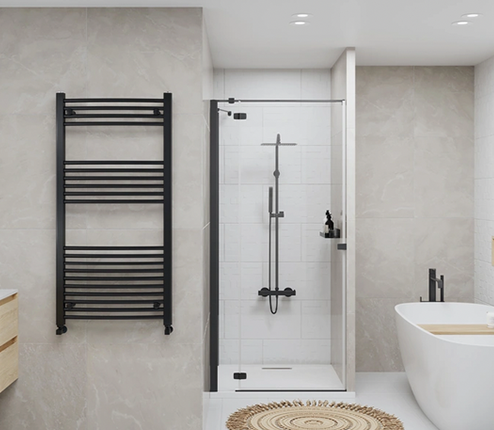 Curved ladder bathroom radiators