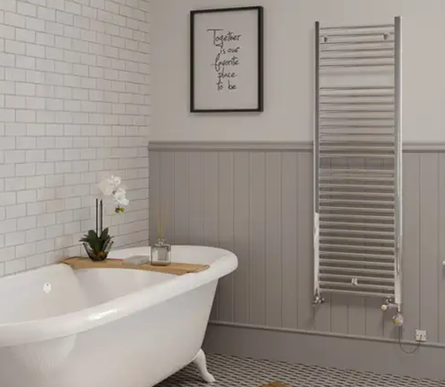 Dual fuel bathroom radiators