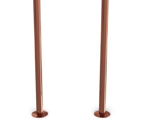 Copper radiator pipe covers and sleeves