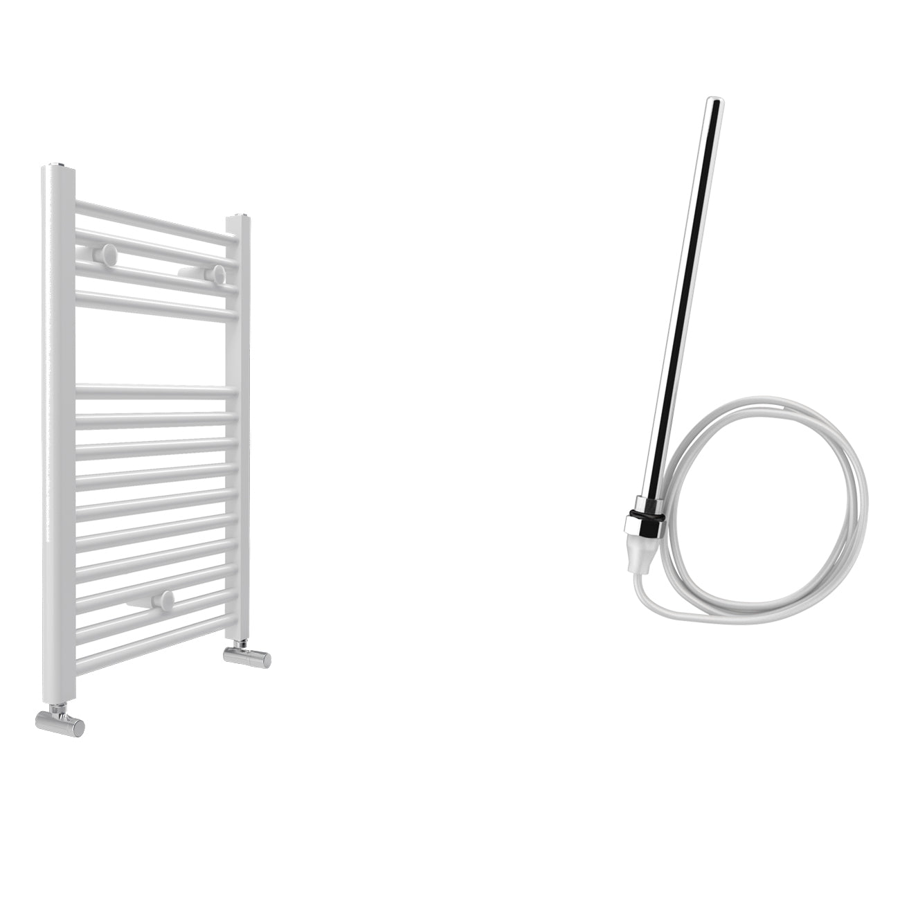 San Remo - White Electric Towel Rail - H1420mm x W750mm - Straight 600w Standard
