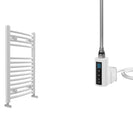 San Remo - White Electric Towel Rail - H1430mm x W750mm - 900w Thermostatic WIFI - Curved