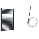 Roma - Anthracite Electric Towel Rail - H840mm x W600mm - 500w Standard - Curved