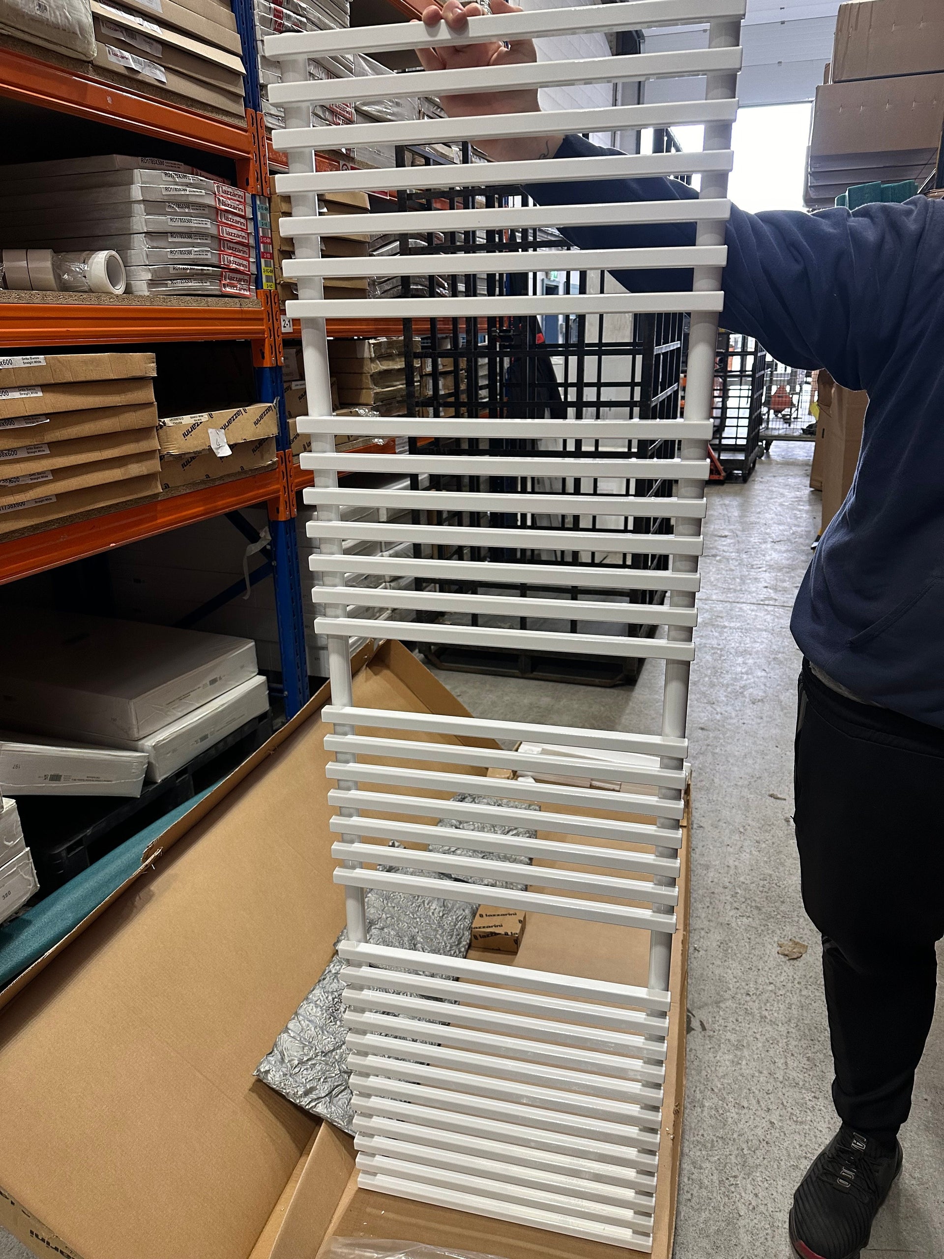 Grosseto O - White Heated Towel Rail - H1742mm x W506mm