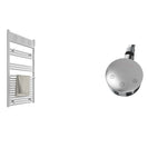 Orvieto - White Electric Towel Rail - H1030mm x W500mm - Straight 600ww Thermostatic
