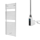 Siracusa - White Electric Towel Rail - H1450mm x W600mm - Straight 600w Thermostatic WIFI