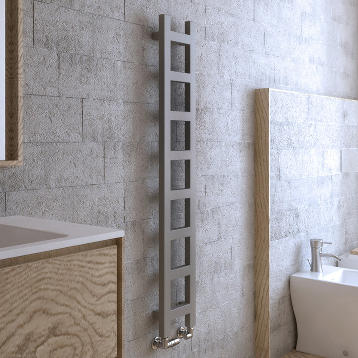 Easy - Sparkling Gravel Towel Radiator - H1280mm x W200mm