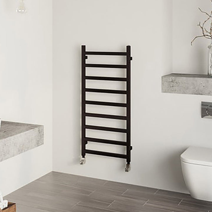 Simple - Black Towel Radiator - H1080mm x W500mm