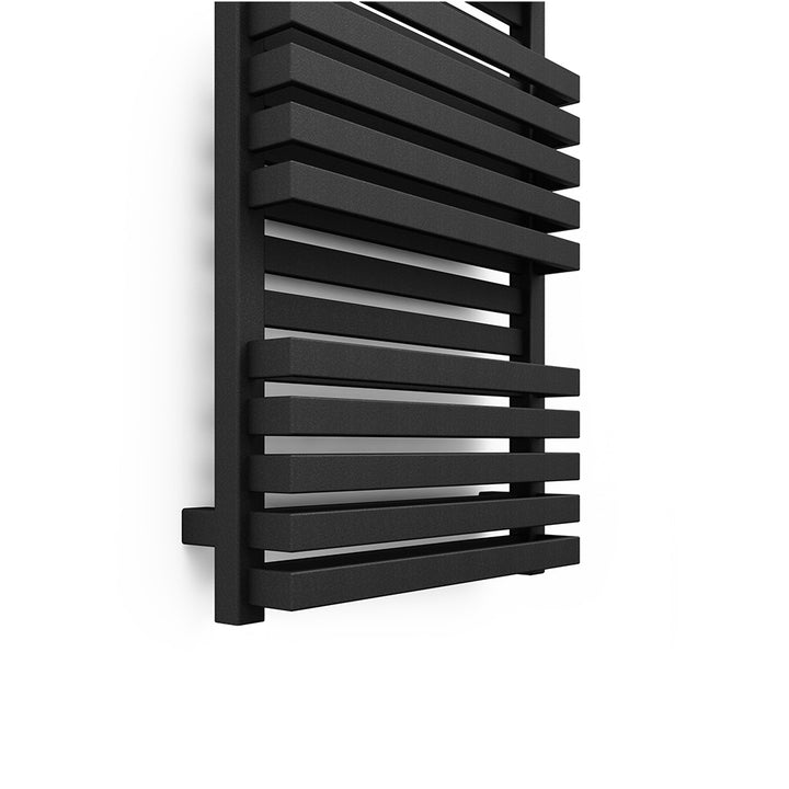 Quadrus - Black Towel Radiator - H1185mm x W450mm