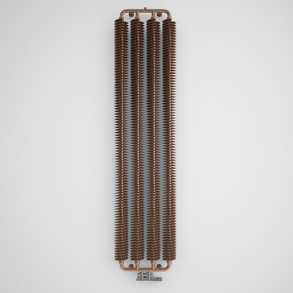 Ribbon V - Copper Vertical Designer Radiator H1720mm x W390mm Single Panel