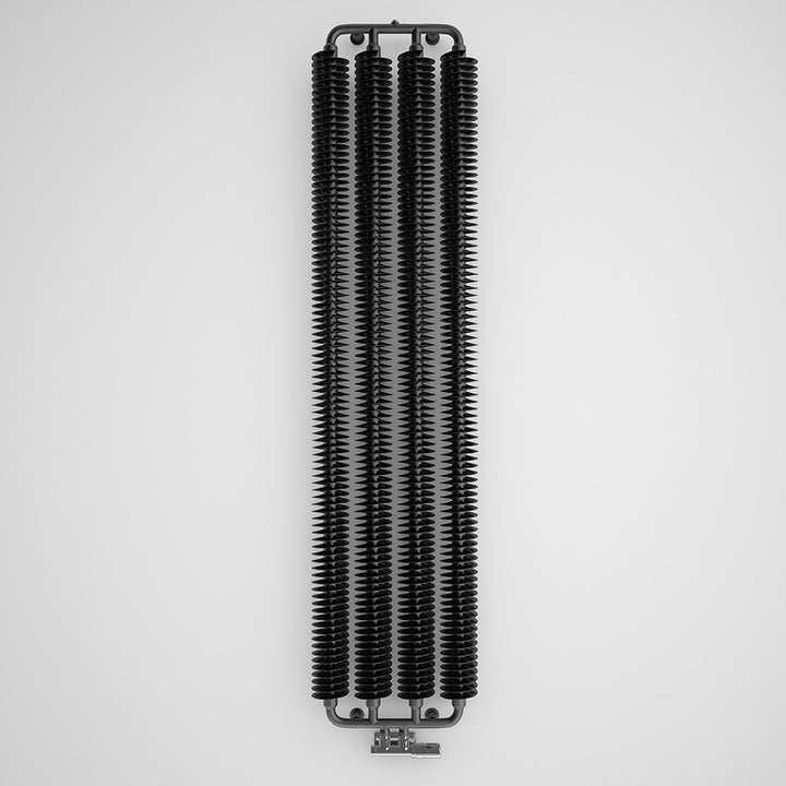 Ribbon V - Black Vertical Designer Radiator H1720mm x W390mm Single Panel