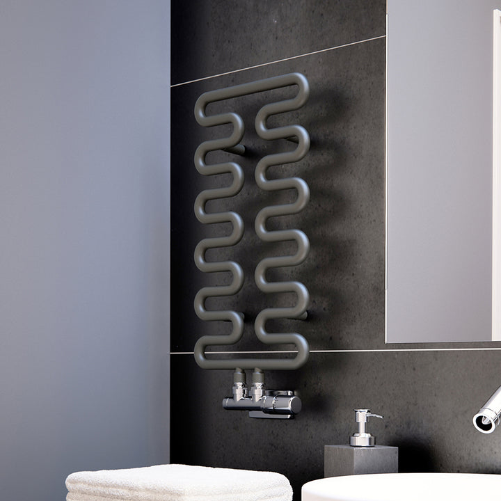 Aire - Winter Sky Towel Radiator - H621mm x W300mm