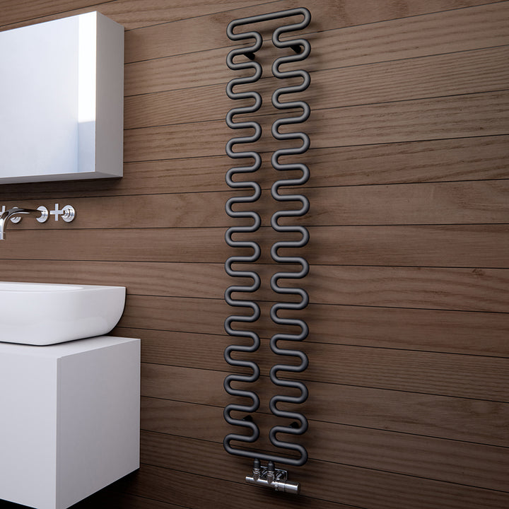 Aire - Anthracite Towel Radiator - H1555mm x W300mm