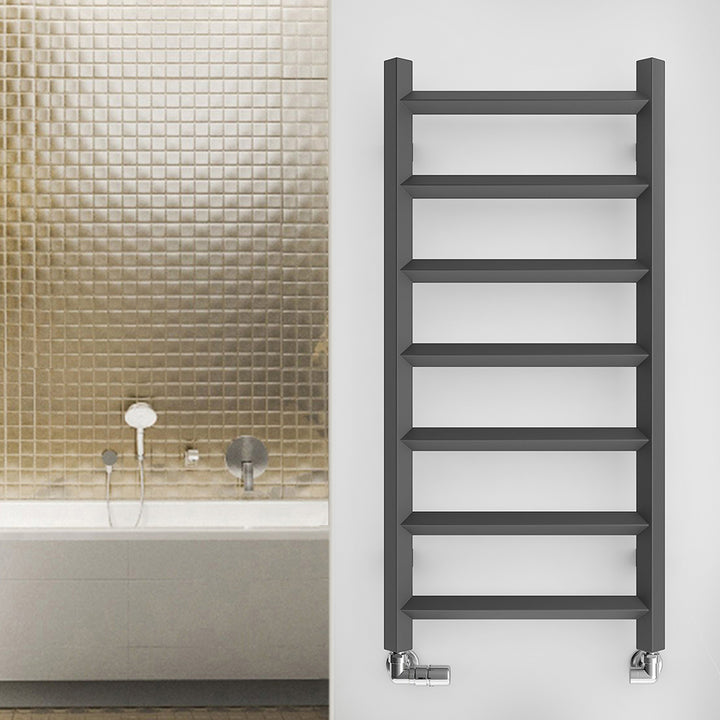 Crystal - Anthracite Towel Radiator - H840mm x W400mm