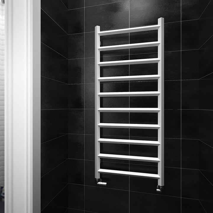 Crystal - White Towel Radiator - H1200mm x W500mm