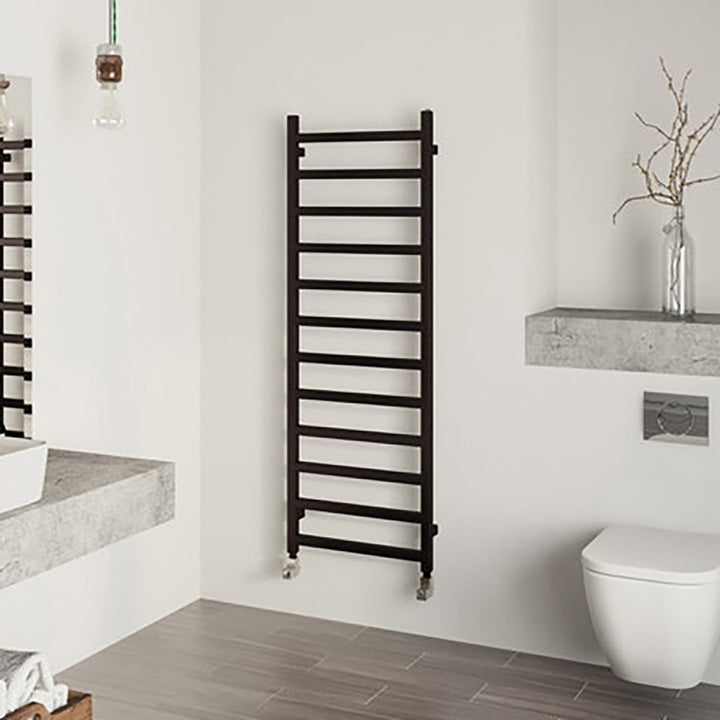 Simple - Black Towel Radiator - H1440mm x W500mm