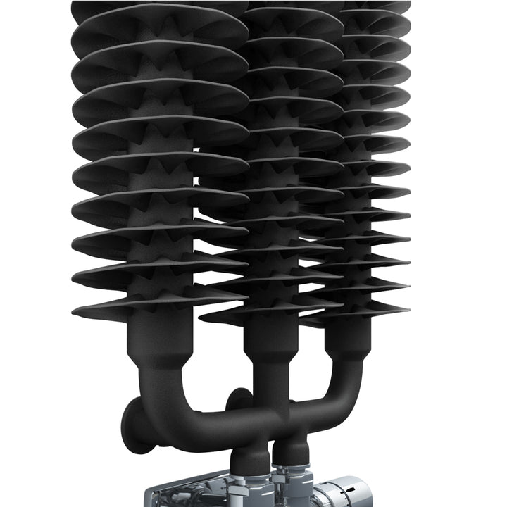 Ribbon V - Black Vertical Designer Radiator H1720mm x W290mm Single Panel