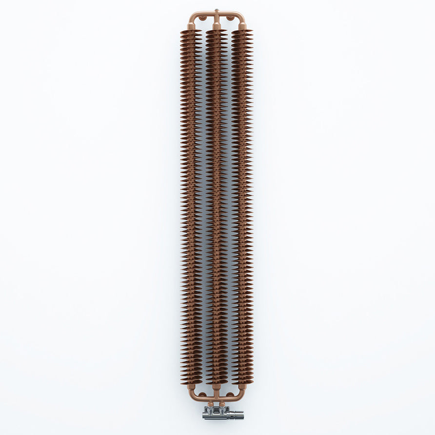 Ribbon V - Copper Vertical Designer Radiator H1720mm x W290mm Single Panel