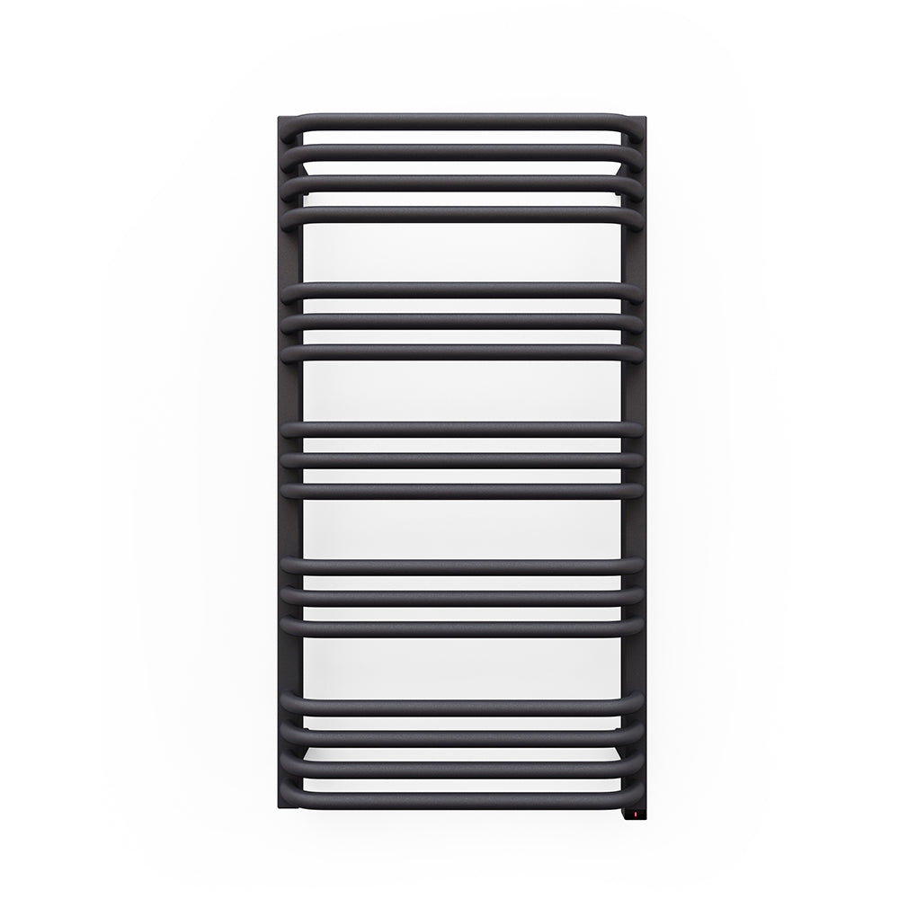 Alex One - Modern Grey Electric Towel Rail H760mm x W500mm 400w Thermostatic