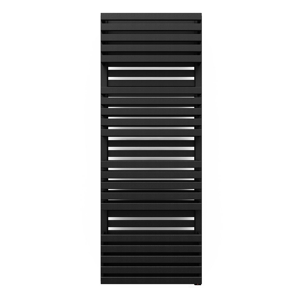 Quadrus - Black Electric Towel Rail H1185mm x W450mm 800w Thermostatic