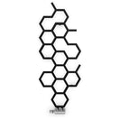 Hex - Black Vertical Designer Radiator H1220mm x W486mm Single Panel