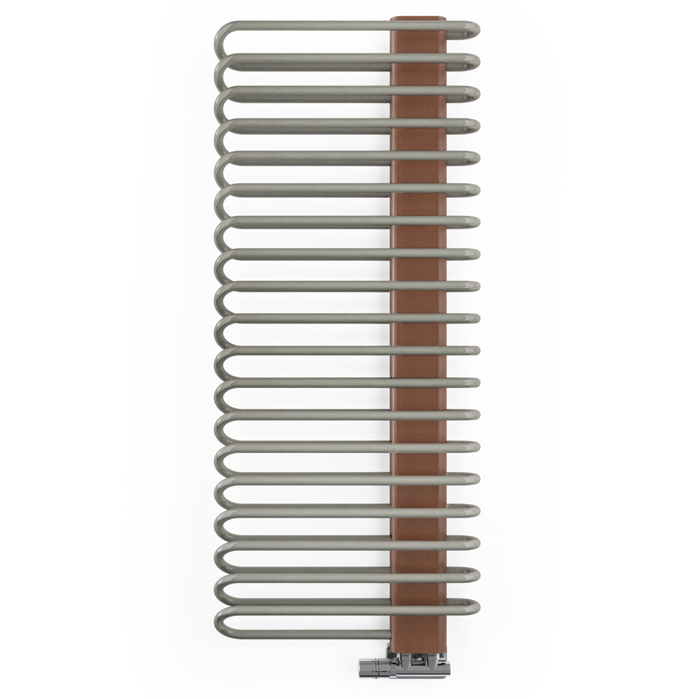 Michelle - Nickel Gloss / Copper Towel Radiator - H1200mm x W500mm
