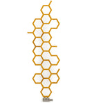 Hex - Mustard Vertical Designer Radiator H1700mm x W573mm Single Panel