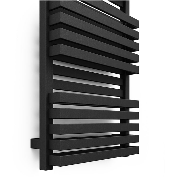 Quadrus - Black Towel Radiator - H870mm x W600mm