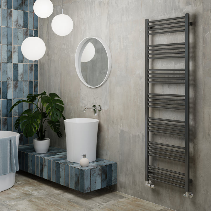 Fiona - Sparkling Grey Towel Radiator - H1620mm x W500mm