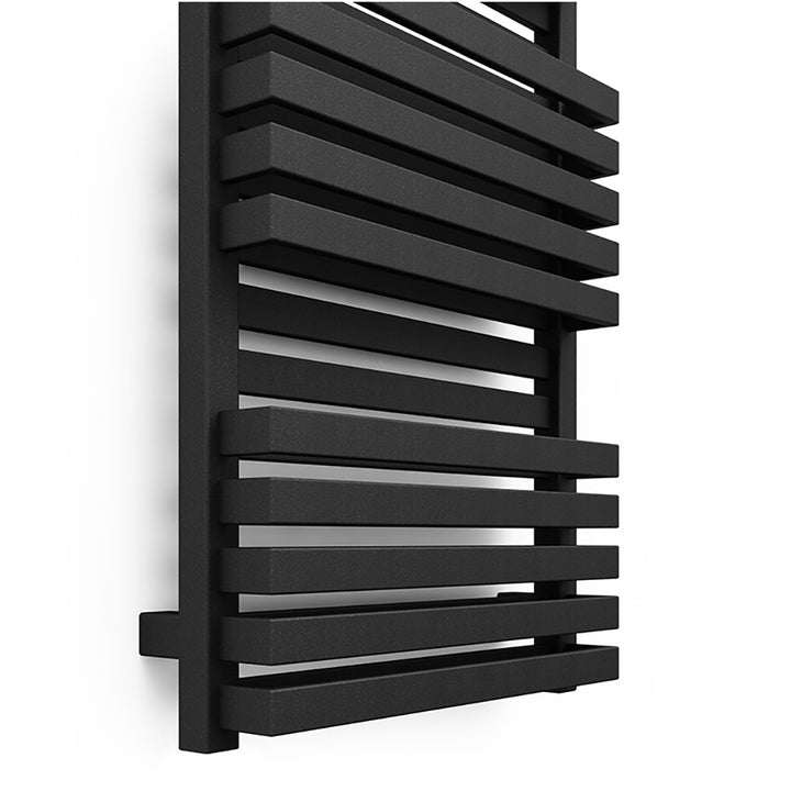 Quadrus - Black Towel Radiator - H870mm x W450mm