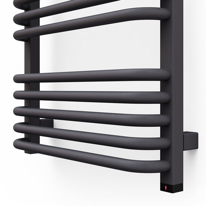 Alex One - Modern Grey Electric Towel Rail H1140mm x W500mm 600w Thermostatic