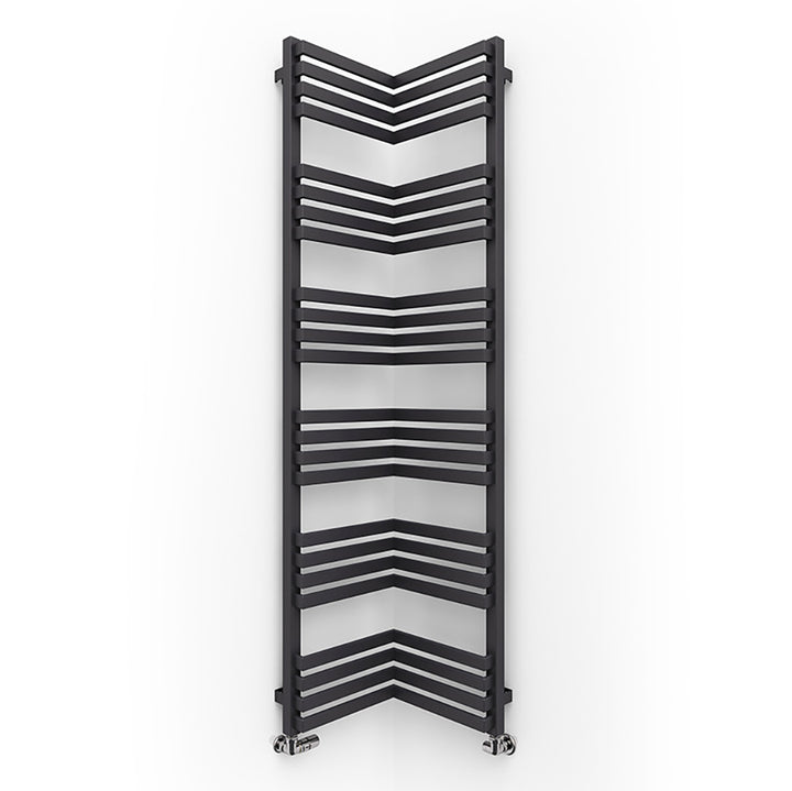 Incorner - Anthracite Towel Radiator - H1545mm x W350mm