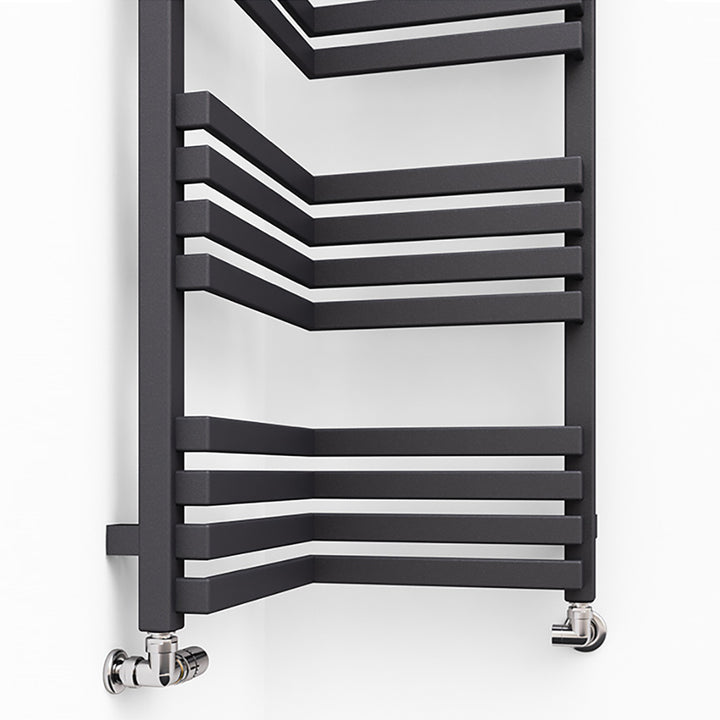 Incorner - Anthracite Towel Radiator - H1545mm x W350mm