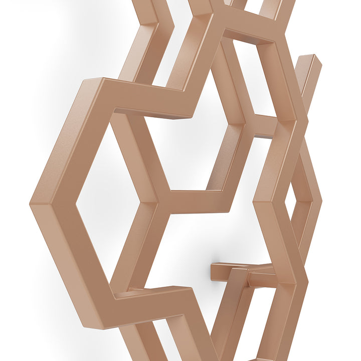 Hex - Copper Vertical Designer Radiator H1220mm x W486mm Single Panel