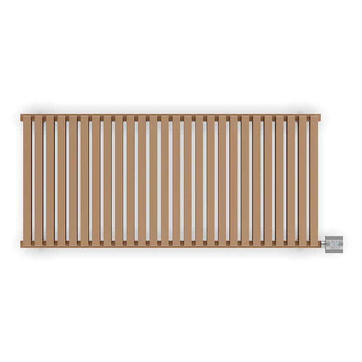 Nemo - Bright Copper Horizontal Electric Radiator H530mm x W1185mm 1000w Thermostatic