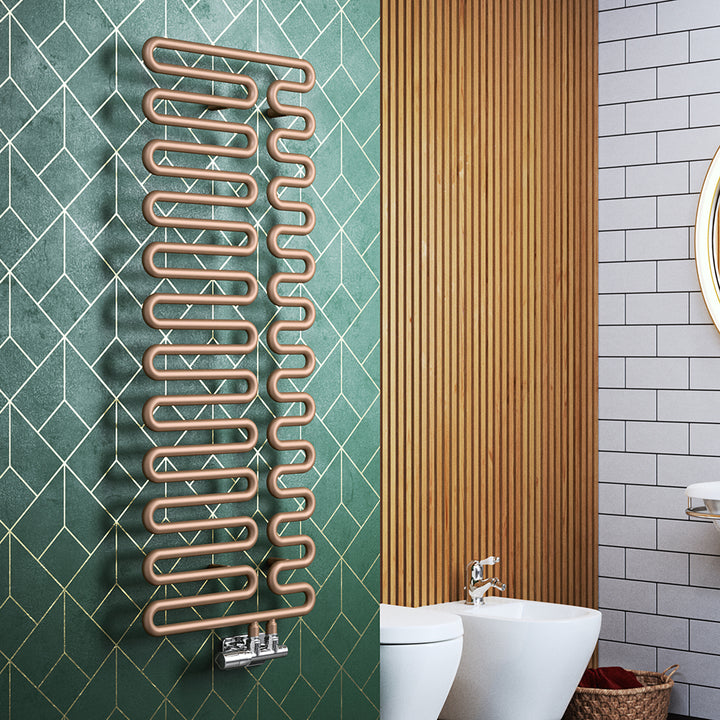 Swale - Copper Towel Radiator - H1244mm x W465mm