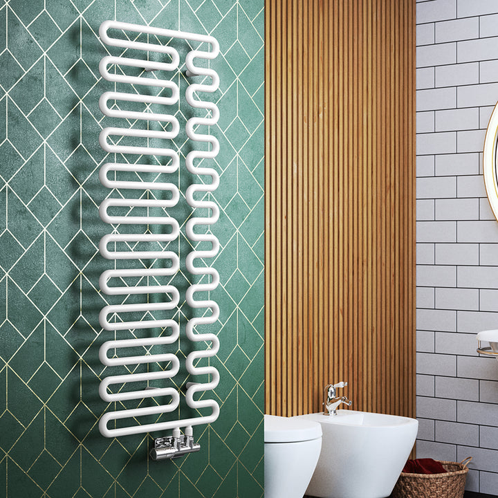 Swale - White Towel Radiator - H1244mm x W465mm