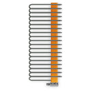 Michelle - Graphite / Orange Towel Radiator - H1200mm x W500mm