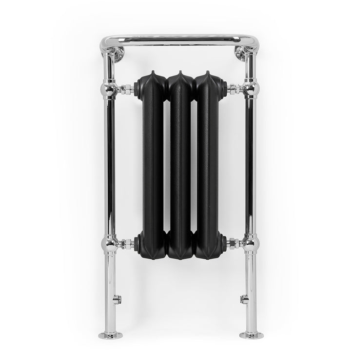 Plain - Black Towel Radiator - H900mm x W490mm